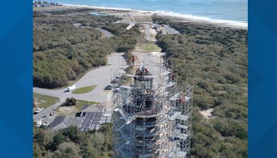 Cape Hatteras Lighthouse restoration underway as officials acknowledge daunting task of working from scaffolding