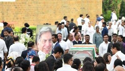 Ratan Tata funeral: Mortal remains reach Worli crematorium for final rites