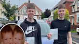 Teenage twin brothers pass their driving tests just two hours apart