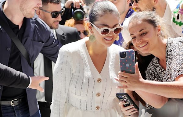 Selena Gomez Makes a Breezy Cannes Film Festival Arrival in Flared Self-Portrait Minidress Ahead of ‘Emilia Perez’ Premiere