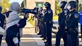 Police with batons approach Israel-Hamas war protesters at California University | World News - The Indian Express