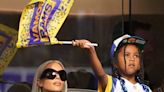 Kim Kardashian and Son Saint, 6, Spend Day at SoFi Stadium Cheering on the L.A. Rams: Photos