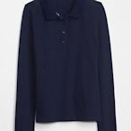 【天普小棧】GAP Kids Uniform Long Sleeve Polo Shirt長袖POLO衫制服深藍XXL號