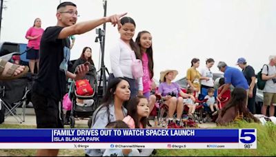 Edinburg family gathers at Isla Blanca Park to witness SpaceX test flight