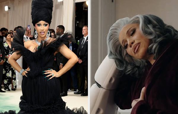 Cardi B Initially Tried Her Met Gala Look With Prosthetics, And She Looks Wildly Different