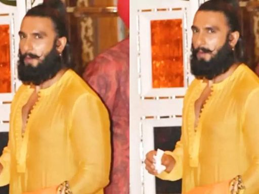 Ranveer Singh enjoys paan at Anant Ambani and Radhika Merchant's haldi ceremony - See photos | Hindi Movie News - Times of India