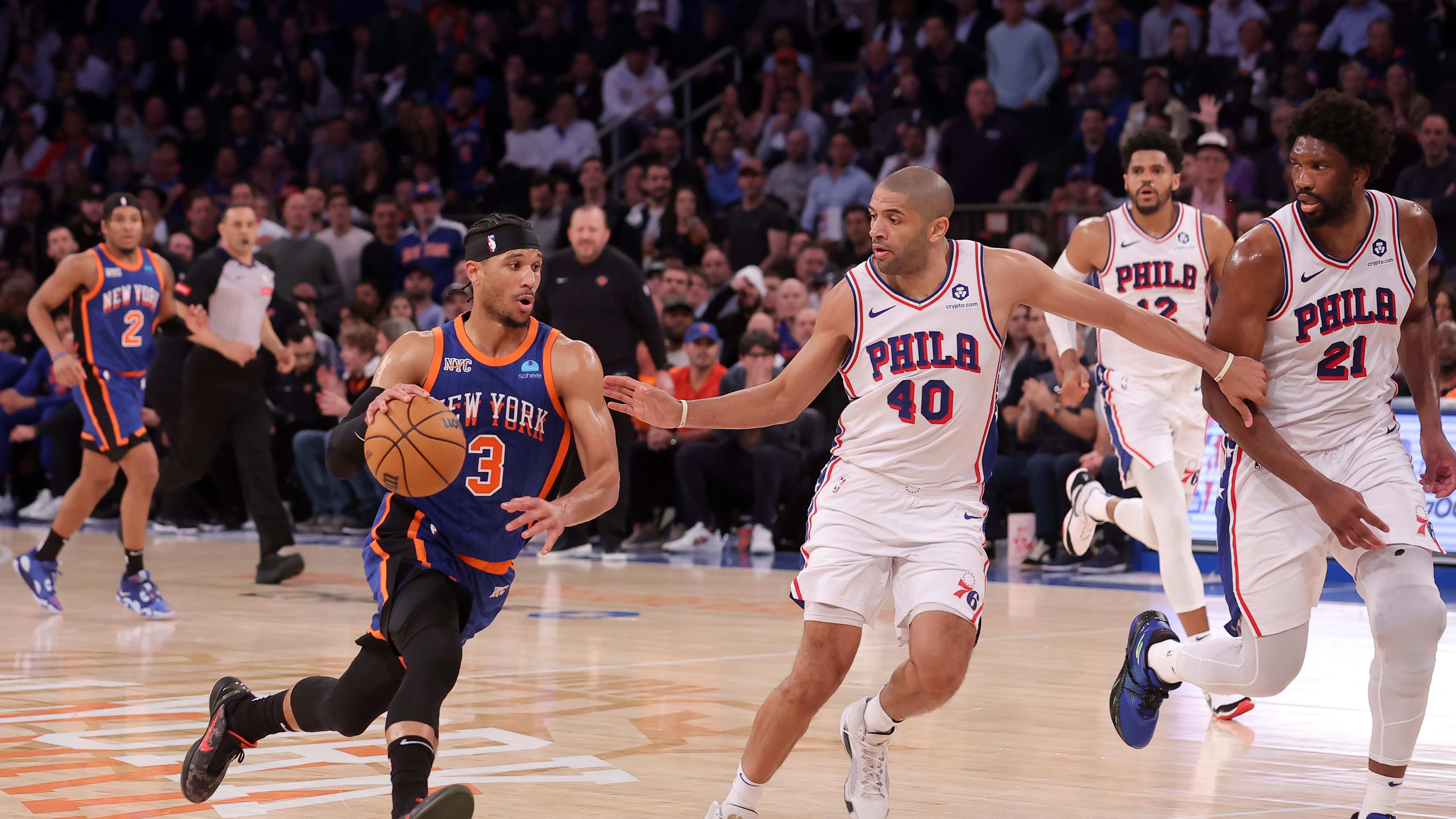 Knicks' Josh Hart Reacts to Sixers Giving Out Tickets for Game 6