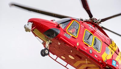 Air ambulance lands at popular Cornish beach