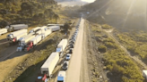 Video: en Pino Hachado se formó una impresionante fila de miles de vehículos