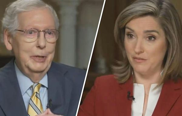 'What a pathetic cop-out': Mitch McConnell ruthlessly mocked after claiming he has little influence over outcome of 2024 election