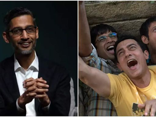 Google CEO Sundar Pichai draws inspiration from Aamir Khan's iconic scene in Rajkumar Hirani's '3 Idiots' | Hindi Movie News - Times of India