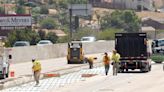 Asphalt or concrete lanes? Both are used on 405 Freeway and elsewhere