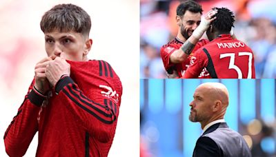 Man Utd player ratings vs Man City: The kids are more than alright! Teenage stars Alejandro Garnacho and Kobbie Mainoo light up FA Cup final to ensure Erik...