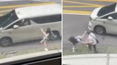 Viral video of Singaporean man slapping a woman after she kicked his car spurs debate