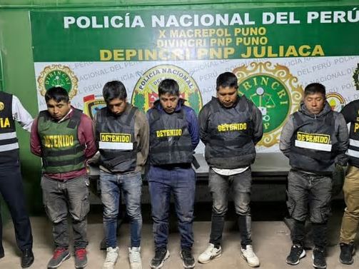 Desbaratan a presunta banda delincuencial que hacían marcaje para perpetrar asalto en Puno