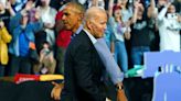 Obama looms large in Democratic debate over Biden