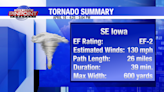 NWS confirms EF-2 tornado with 130 mph winds SW of Quad Cities on Tuesday
