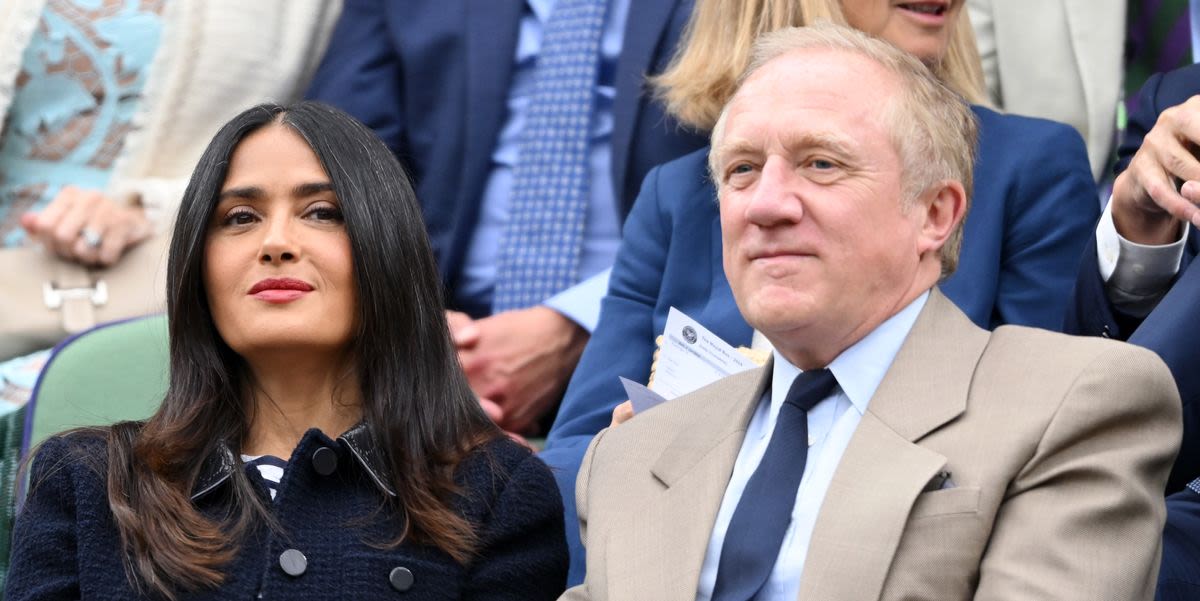 Salma Hayek Aces The Preppy Wimbledon Look in a Striped Gucci Top