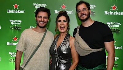 Fátima Bernardes leva família para curtir show de Madonna