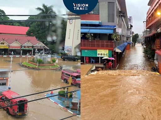 清邁淹水警報！平河潰堤淹沒市區 居民深夜緊急撤離