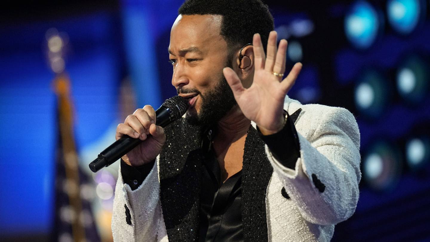 John Legend campaigning for Harris-Walz ticket in Atlanta today