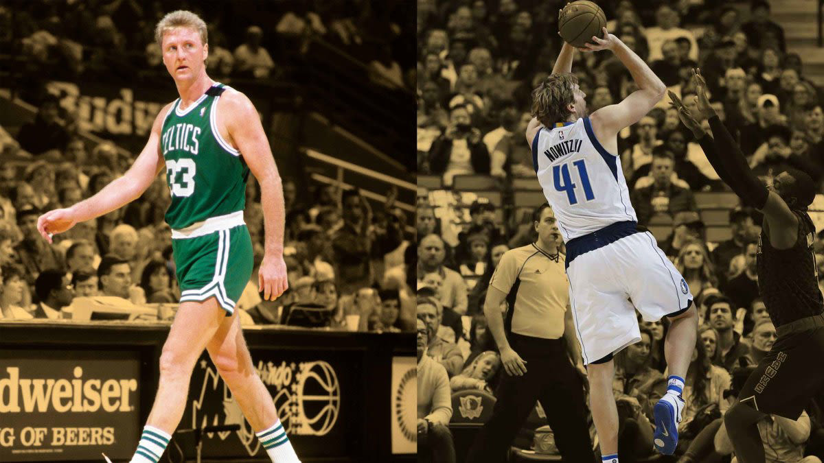 Kareem Abdul-Jabbar on why Larry Bird was better than Dirk Nowitzki: "Larry knew where to be on the court to be the most effective for his team"