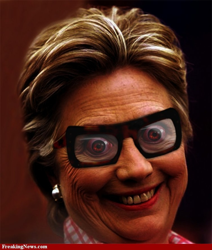 Hillary Clinton Wearing Funny Glasses