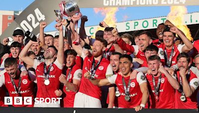 Irish Premiership: Larne lift Gibson Cup as Carrick secure Euro play-off