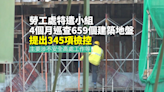 勞工處特遣小組共巡查659個建築地盤 提出345項檢控
