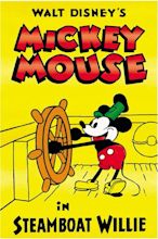 Steamboat Willie 1928 Mickey Mouse Disney Cartoon Poster Print 18x12 ...