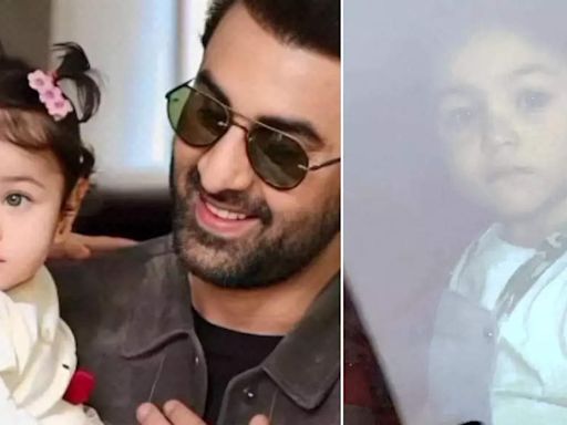 Ranbir Kapoor spotted taking daughter Raha for a car ride, fans call her carbon copy of Rishi Kapoor | Hindi Movie News - Times of India