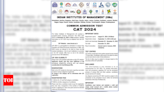 IIM Calcutta releases CAT 2024 notice, exam on Nov 24: Check complete admission schedule here - Times of India