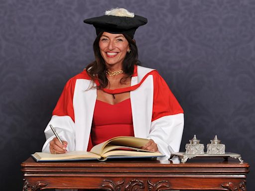 Davina McCall graduates in the same week as her eldest daughter Holly