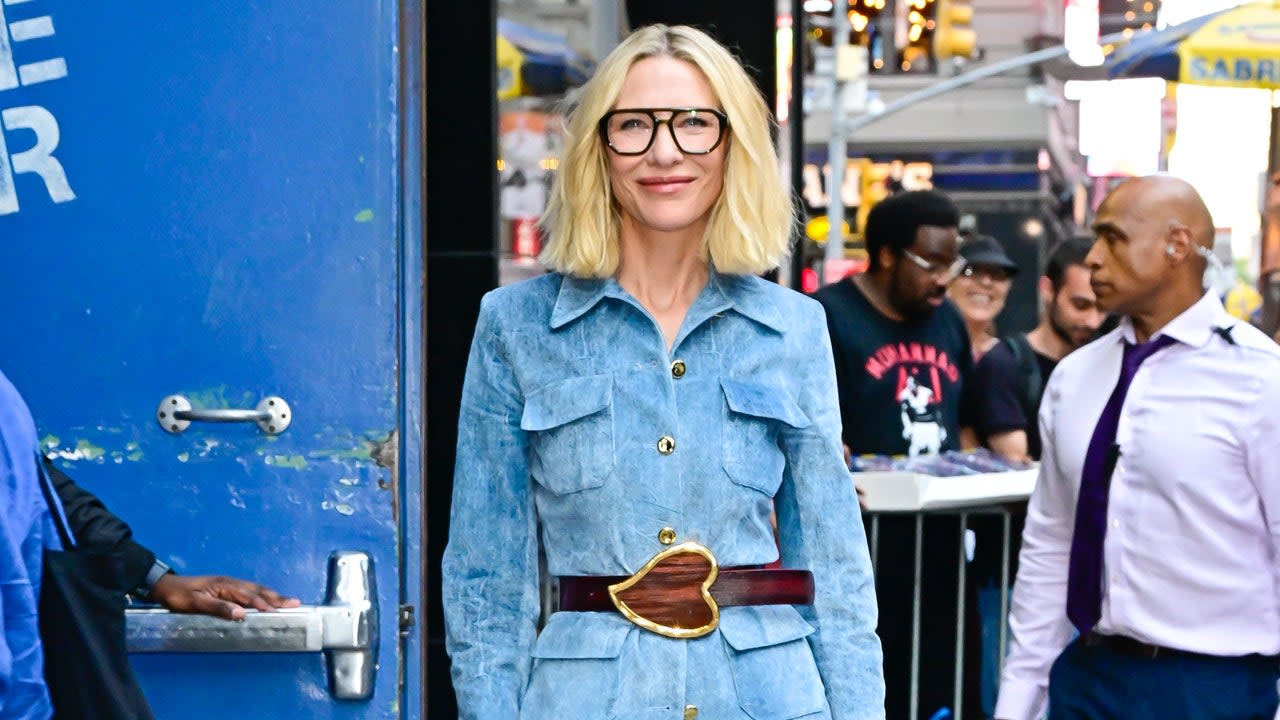 Cate Blanchett Successfully Adds a Little Sleaze to a Look