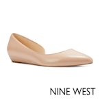 NINE WEST 7SAIGE3 小羊皮尖頭平底鞋-杏色