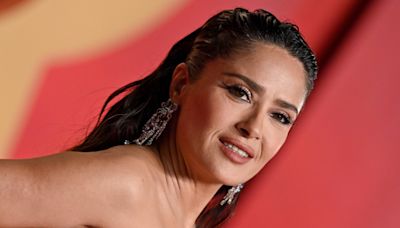 Salma Hayek Goes for a Dip in Vibrant Orange Bikini in New Photos From Mexico