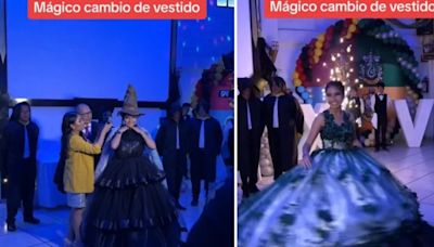 Quinceañera se vuelve viral en TikTok por su original vestido inspirado en ‘Harry Potter’