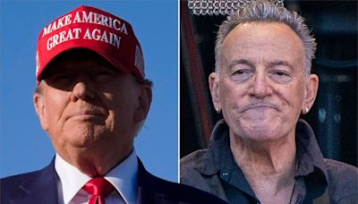 Trump branded ‘moron’ by Bruce Springsteen fans as he taunts star about crowd size at New Jersey rally