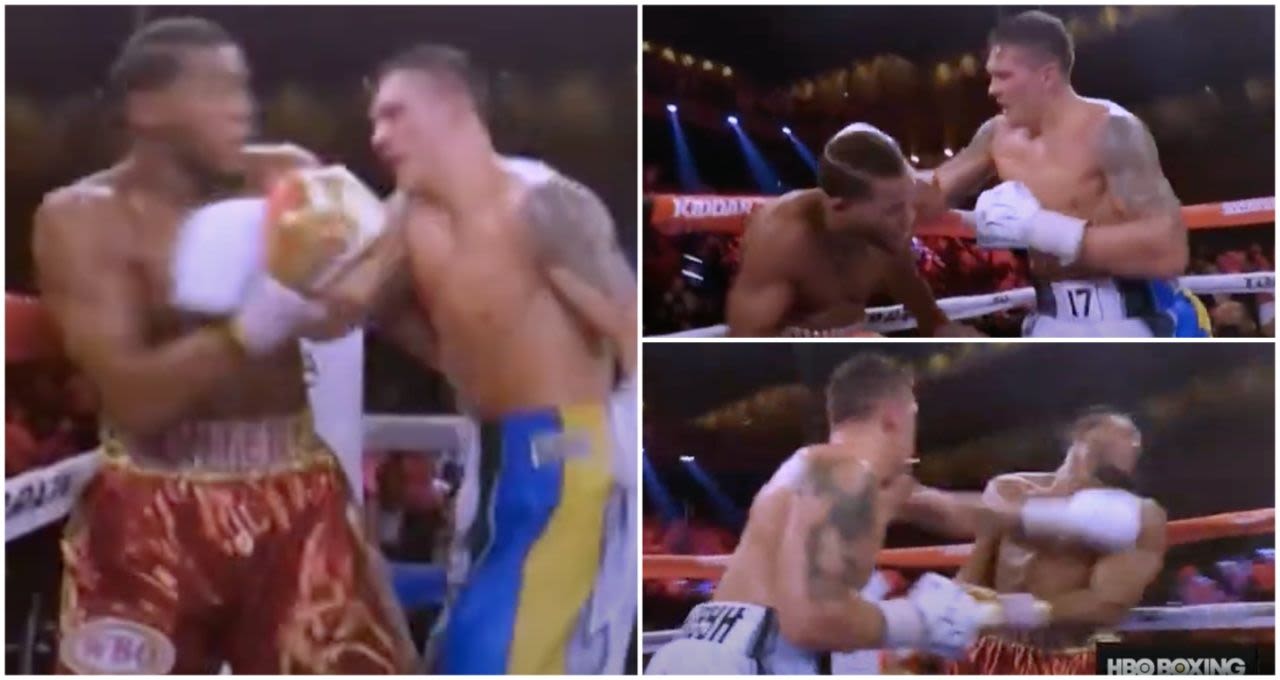 Rare ref cam footage from Oleksandr Usyk fight shows Tyson Fury just how fast The Cat really is