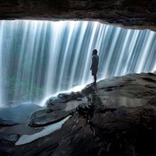 Picture from behind a waterfall : pics