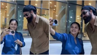 Vicky Kaushal's sweet selfie moment with a fan at the airport melts hearts - Times of India