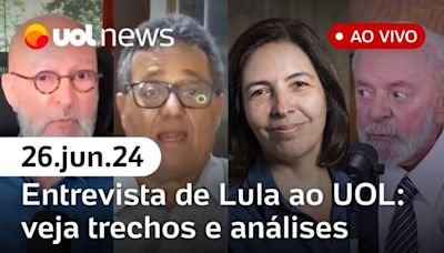 Lula no UOL: Josias, Tales, Mônica Bergamo, Ronilso e Fabíola Cidral analisam | UOL News | 26/06/24