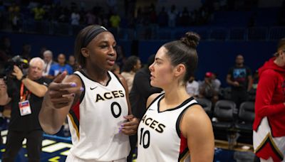 Aces' Kelsey Plum and Jackie Young Show Caitlin Clark Love