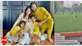 Genelia Deshmukh shares video of kids practicing football in rain: 'Nothing stops them' | Hindi Movie News - Times of India