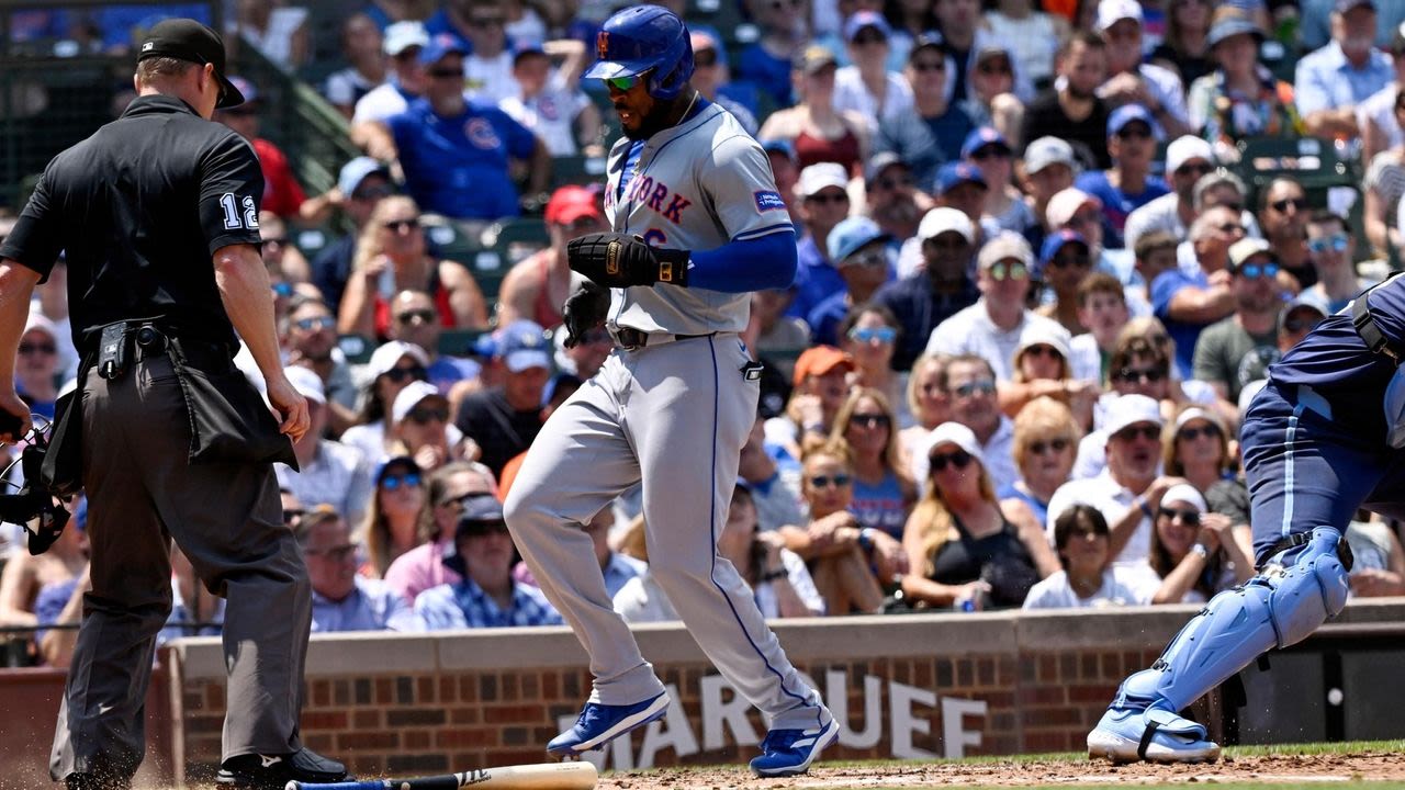 Mets' Marte to sit Sunday, get MRI on knee Monday