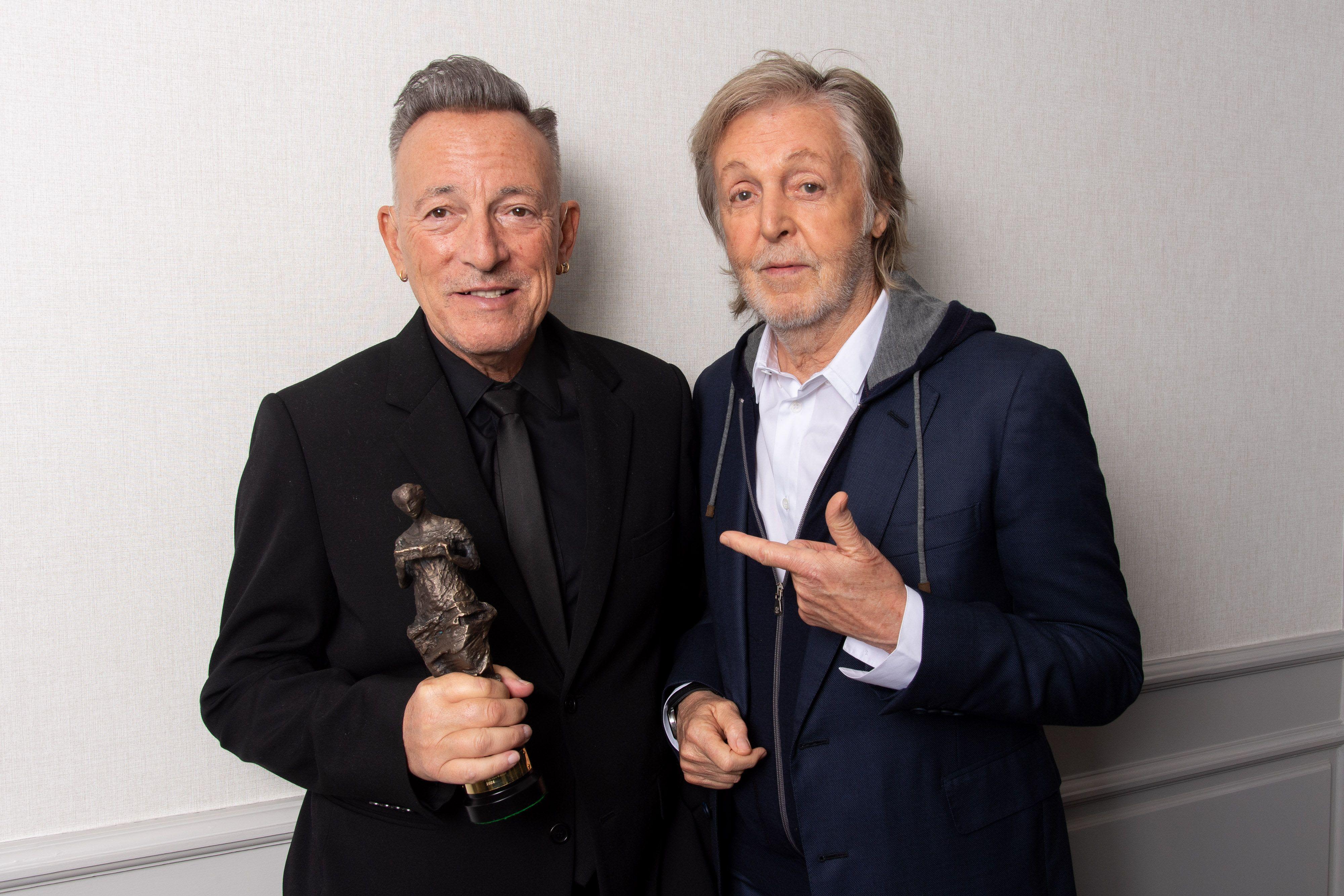 McCartney roasts Springsteen at Ivor Awards