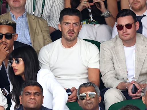 Jack Grealish takes to Centre Court to watch men's Wimbledon final