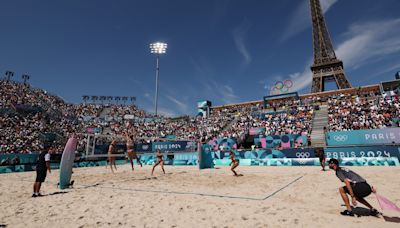 Olympic Beach Volleyball Sand Is Money at Eiffel Tower Venue