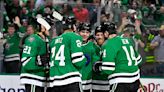 Miro Heiskanen scores 2 power-play goals and Stars beat Avs 5-3 in Game 2 to even series