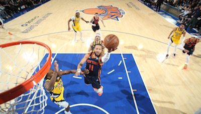 Brunson returns from injury for second half, sparks Knicks to win, lead Pacers 2-0